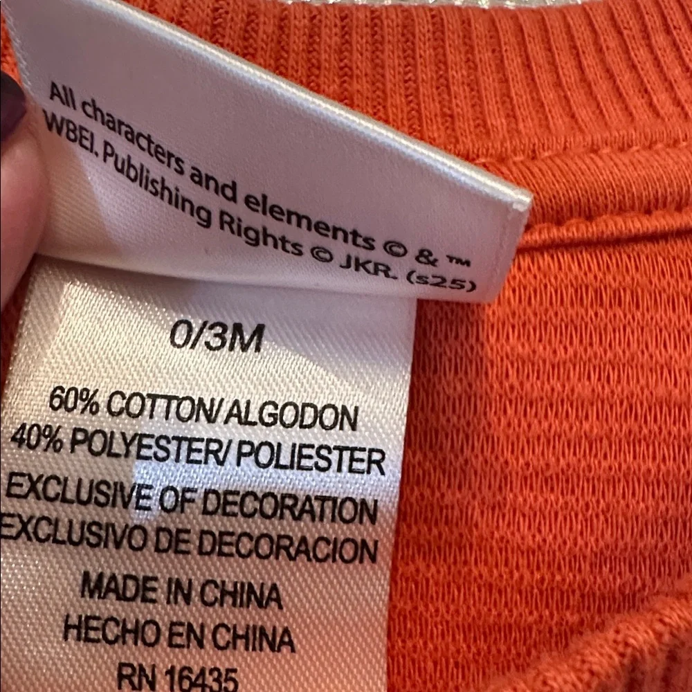 Hogwarts Orange Kids Sweatpants & Joggers Set 0/3 months